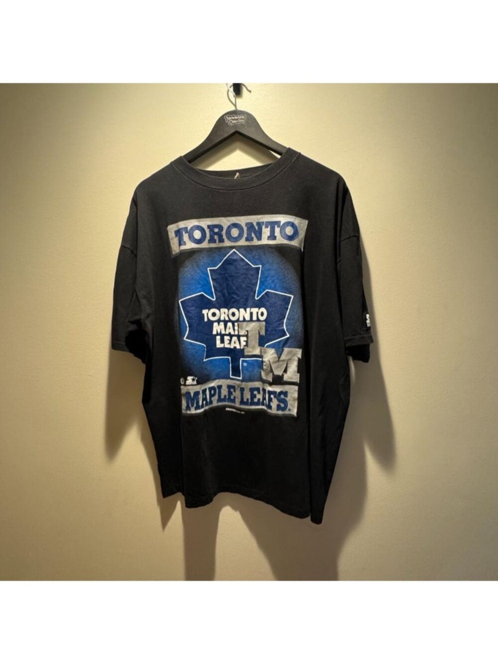 Vintage STARTER 90s Toronto Maple Leafs NHL T-Shirt Size XL